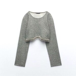 Zara Silver Gray Crop